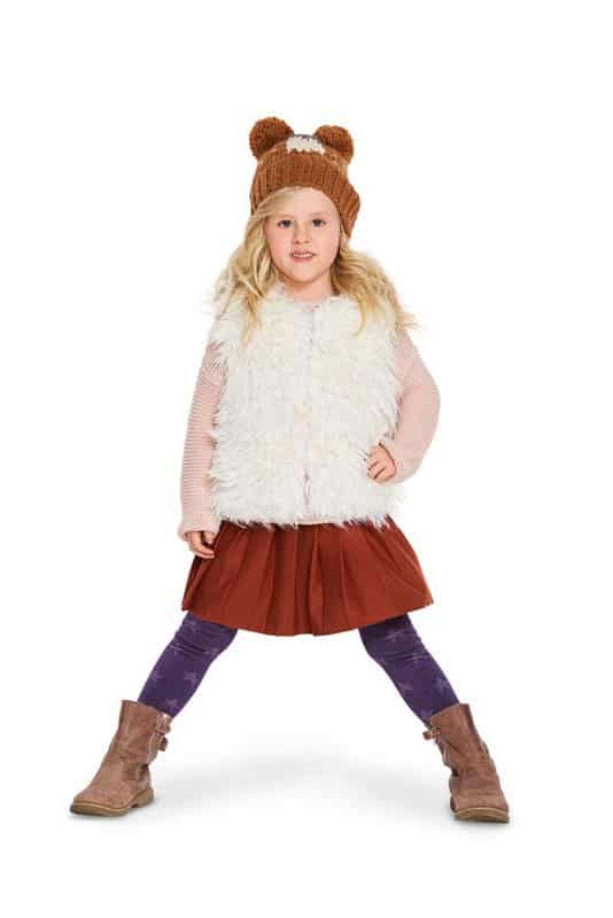 Little girl outlet fur vest outfit