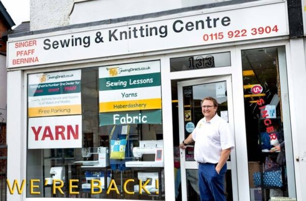 Sewing Direct Shop Front - Free Parking come and visit us.