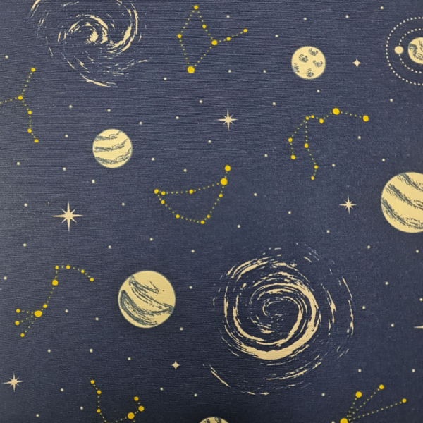 Glow In The Dark Space Planets Canvas Fabric