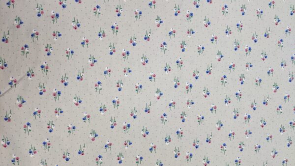 Grey ditsy Floral print cotton poplin, buy printed cotton poplin at sewing direct