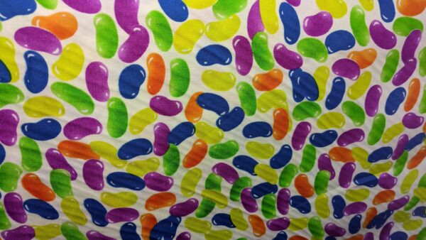 Jelly bean print cotton poplin, buy printed cotton poplin at sewing direct