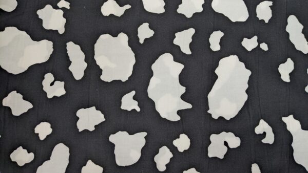 Negative Cow print cotton poplin, black and white cow print cotton, buy printed cotton poplin at sewing direct