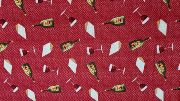 Cheese and wine print cotton poplin, buy printed cotton poplin at sewing direct