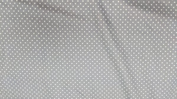 grey and white polka dot print cotton poplin, buy printed cotton poplin at sewing direct
