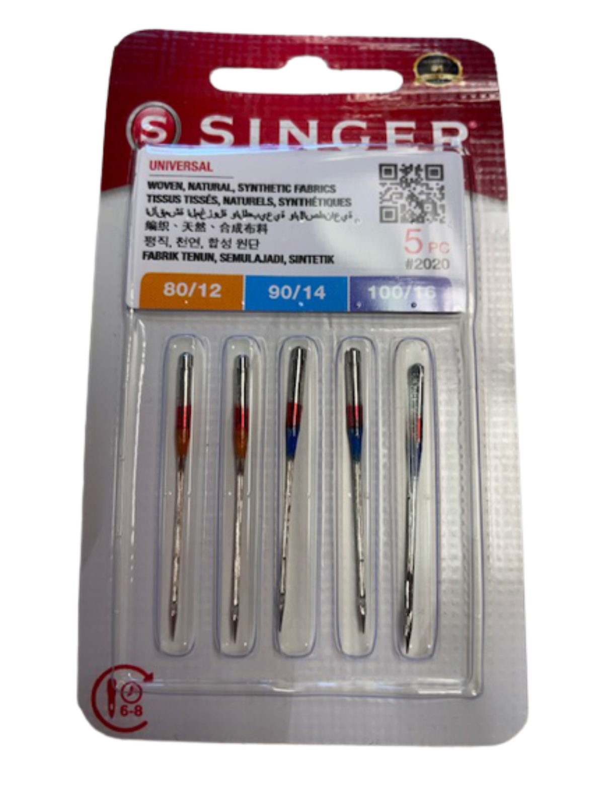 Singer Twin Universal Needles 2 Pack
