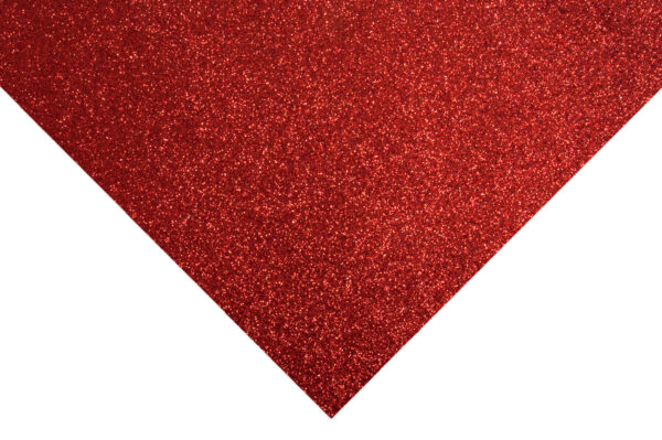 A4 glitter felt sheet red