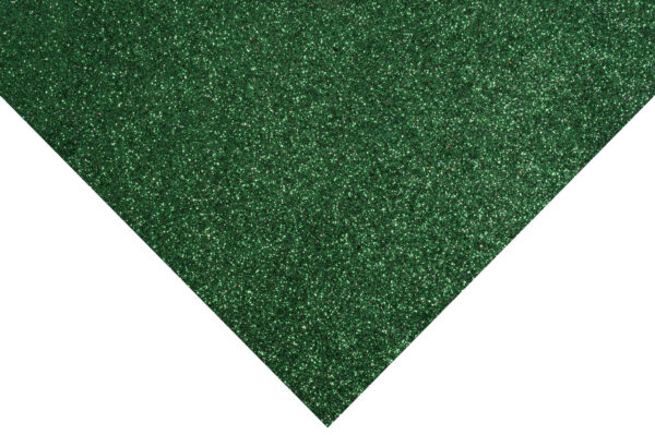A4 glitter felt green