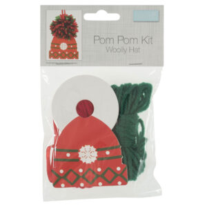 Pom Pom Craft Kits Woolly Hat Christmas