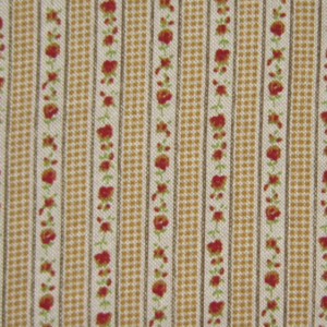 Linen Look Ditsy Rose Amber - Sewing Direct