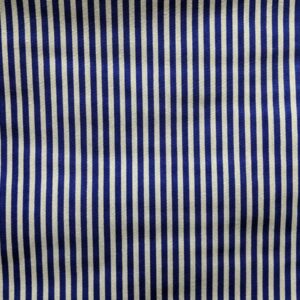 Royal Blue Fine Stripe Poly Cotton - Sewing Direct
