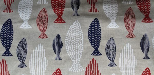 Linen Look Abstract Fish - Sewing Direct