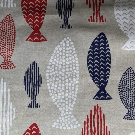 Linen Look Abstract Fish - Sewing Direct