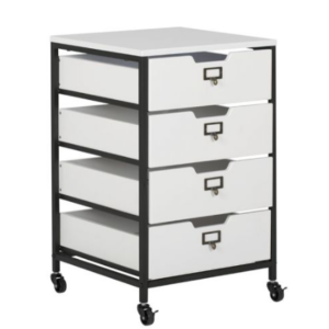 Sewing Storage 4 Drawer Charcoal and White - Sewing Direct