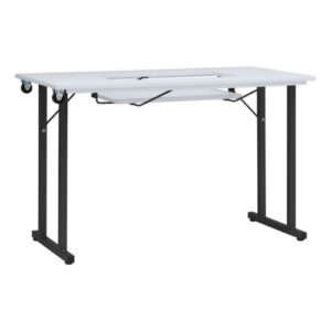 Rollaway Folding Craft & Sewing Table Black/White - Sewing Direct