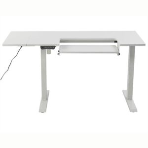 Electric Height Adjustable-Sewing, White with Adjustable Platform - Sewing Direct