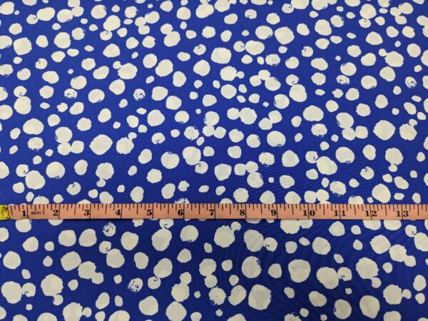 Dressmaking Fabric - Blue and White Splodge - Sewing Direct