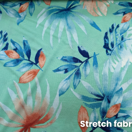 Dressmaking Fabric - Aqua Tropical - Sewing Direct
