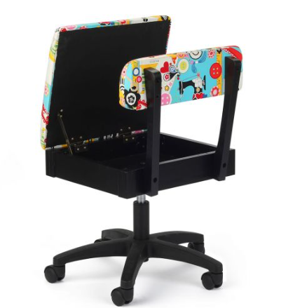 Hydraulic Sewing Chair Sew Wow Black with Sewing Notions Design - Sewing Direct