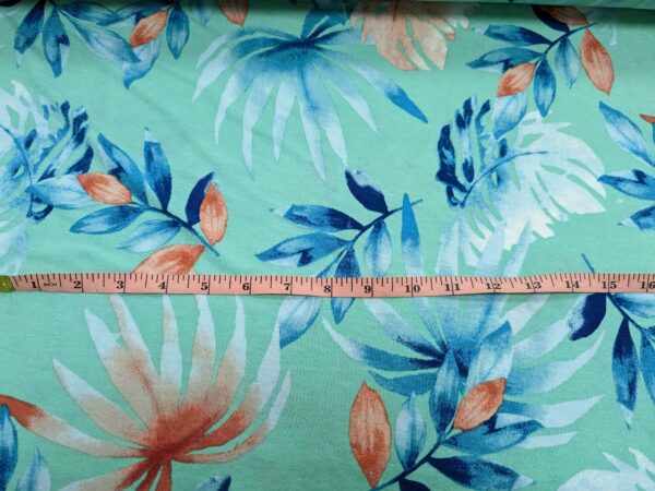 Dressmaking Fabric - Aqua Tropical - Sewing Direct