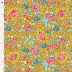 Tilda Bloomsville - Flowertangle - Mustard - Sewing Direct