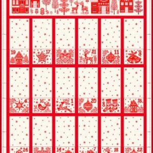 Makower Christmas - Scandi Advent Panel - 2581/1 - Sewing Direct