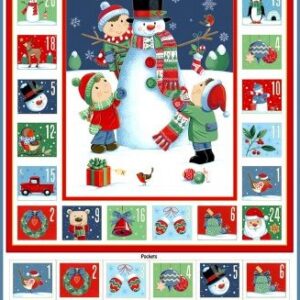 Makower Christmas - Snowman Santa Advent Panel - 2589/1 - Sewing Direct
