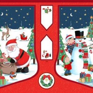 Makower Christmas - Santa Stocking Panel - 2590/1 - Sewing Direct