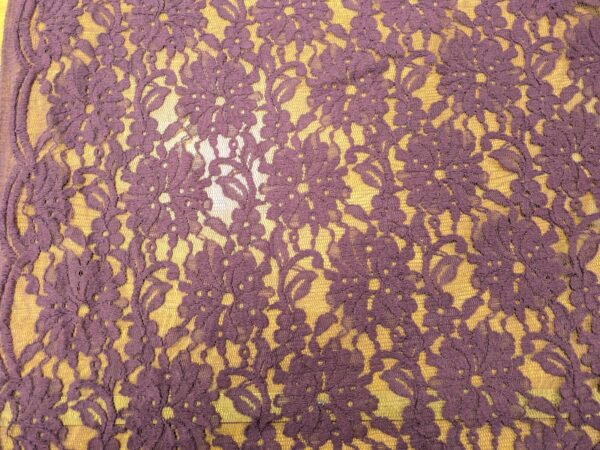 Cotton Nylon Lace - Aubergine