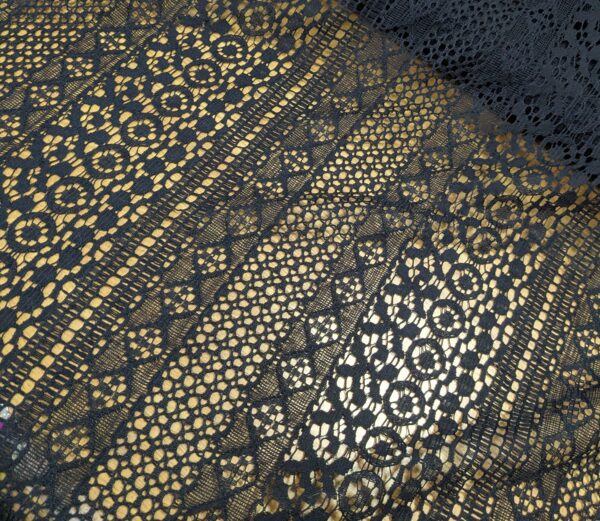 Black Poly Cotton Lace - Sewing Direct