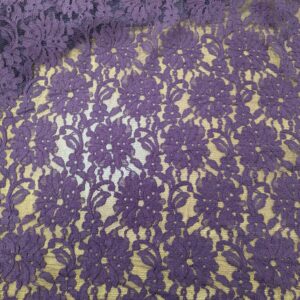 Cotton Nylon Lace Aubergine Purple - Sewing Direct