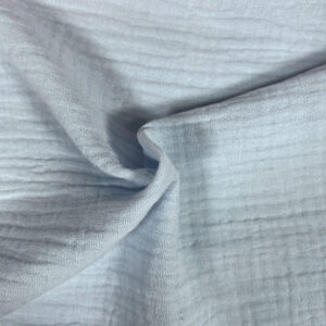 Pale Blue Double Gauze fabric - Sewing Direct