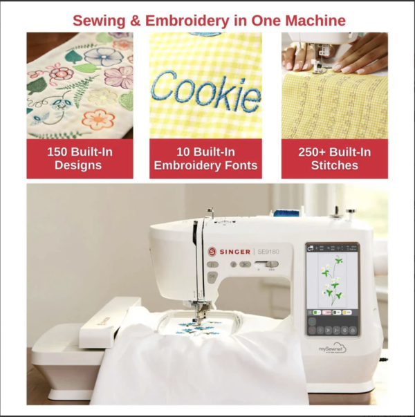 Key Features on the SE9185 Sewing and Embroidery Machine