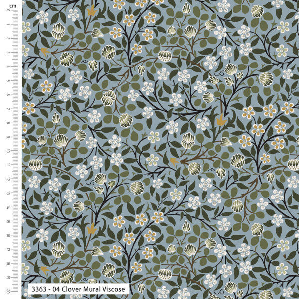 William Morris Viscose Dressmaking Fabric Clover Mural - Sewing Direct