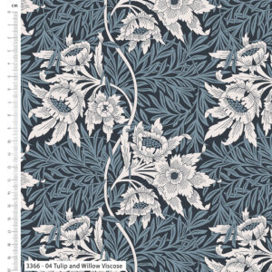 William Morris Viscose Dressmaking Fabric Tulip and Willow - Sewing Direct