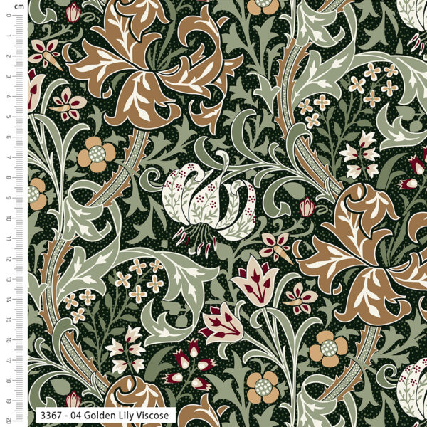 William Morris Viscose Dressmaking Fabric Golden Lily - Sewing Direct