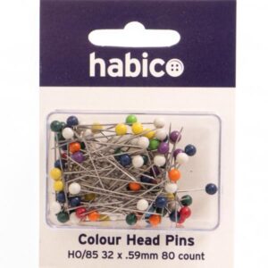 Habico Coloured Head Pins - Sewing Direct