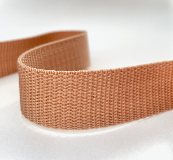 25mm Polypropylene Webbing in Beige - Sewing Direct