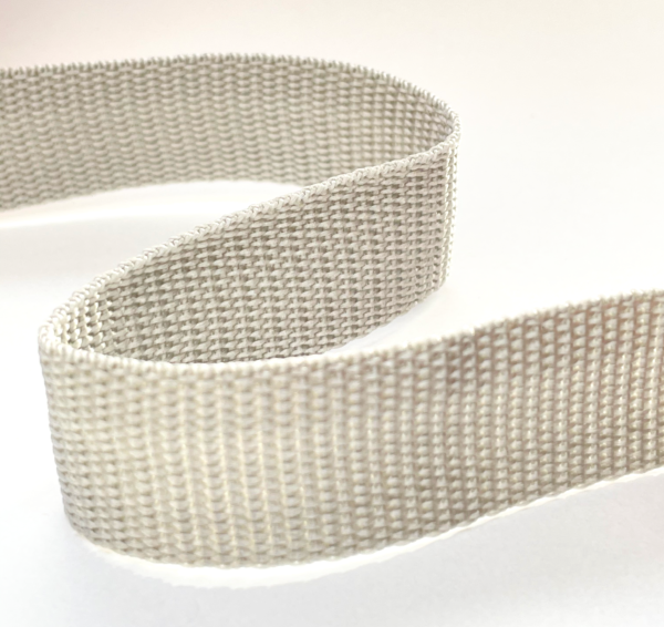 25mm Polypropylene Webbing in Silver Grey - Sewing Direct