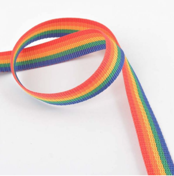 50mm Polypropylene Webbing Rainbow - Sewing Direct