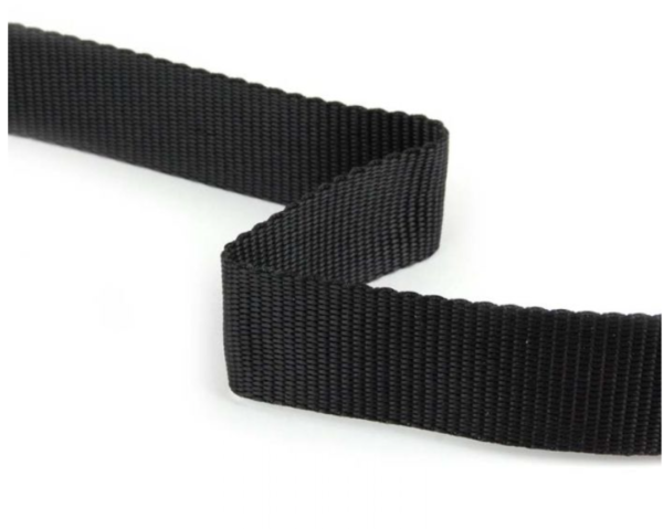 25mm Polypropylene Webbing in Black - Sewing Direct