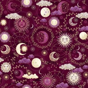 Makower Luna Cosmos Red (071/R) - Sewing Direct