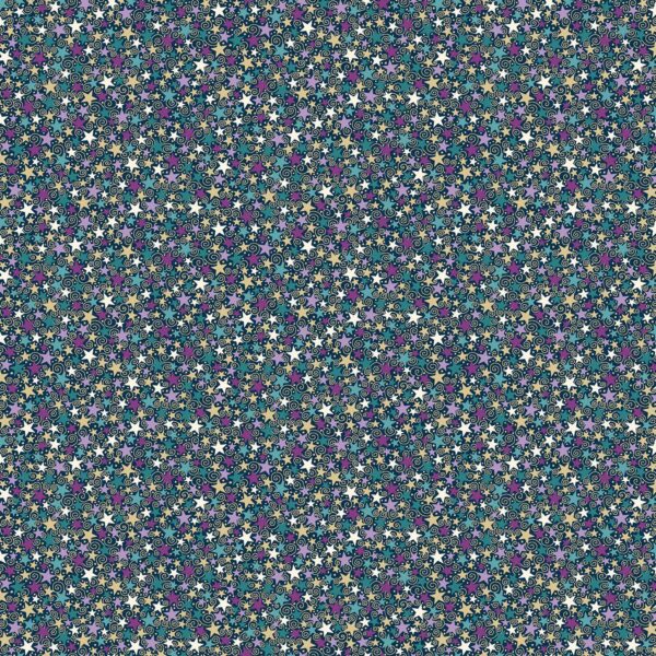 Makower Luna Star Blue (074/B) - Sewing Direct