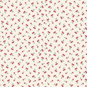 Makower Afternoon Tea Cherry Crush Cream (094/Q) - Sewing Direct