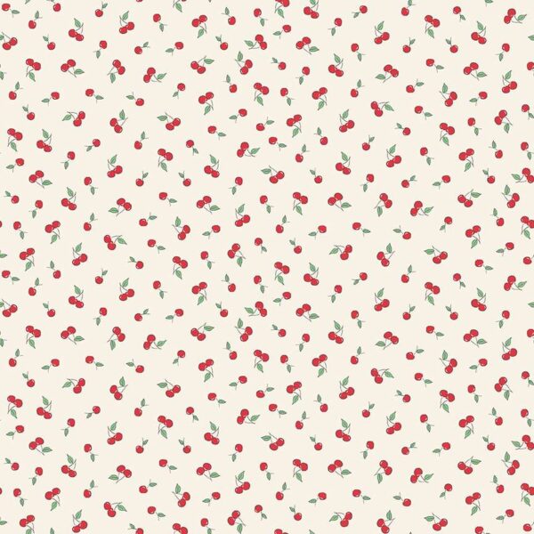 Makower Afternoon Tea Cherry Crush Cream (094/Q) - Sewing Direct