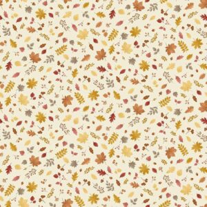 Makower Hello Autumn Foliage Cascade Cream - Sewing Direct