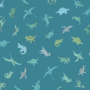 Prehistoric by Makower UK - Prehistoric Pals Blue