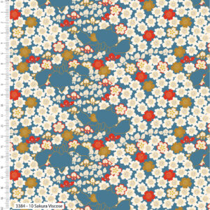 Viscose V&A Serenity in Japan Sakura Blue - Sewing Direct
