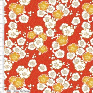 Viscose V&A Serenity in Japan Ume Red - Sewing Direct