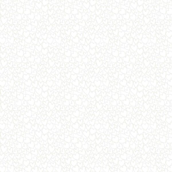 Makower Essentials - 1909/W1 Heart White