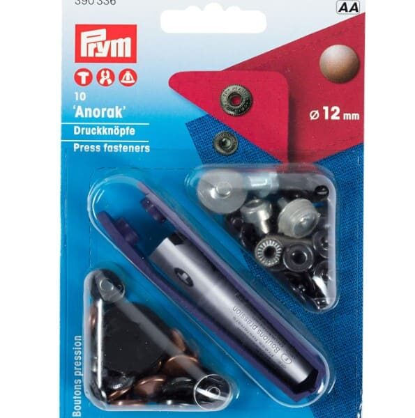 Prym 'Anorak' Metal Press Fasteners - 12mm